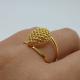ANEL GOTA FOLHEADO A OURO 18K 